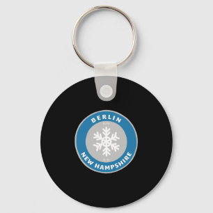 Berlin New Hampshire Ne Winter Snow Snowflake Souv Key Ring