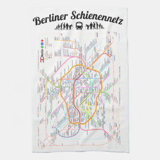 " BERLIN Rail network dishcloth ... " Tea Towel