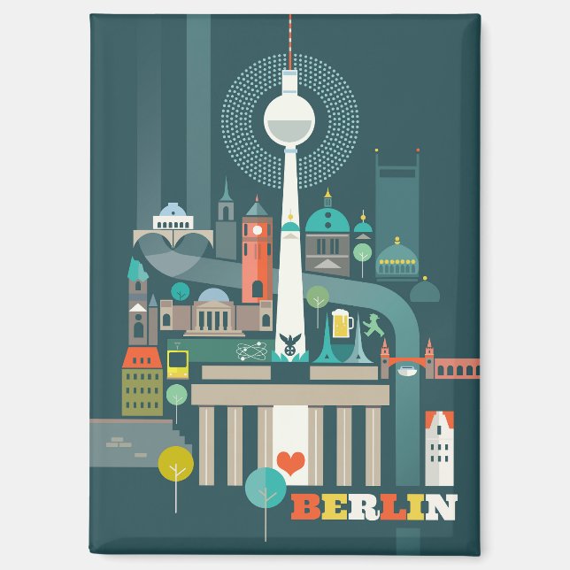 Berlin Refrigerator Magnet (Front)