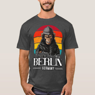 Berlin Retro Monkey Berliner  T-Shirt