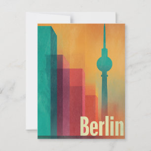 Berlin retro postcard