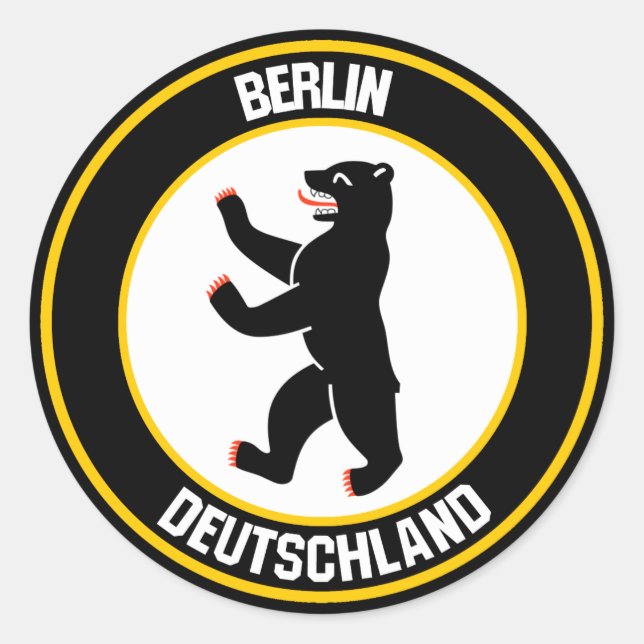 Berlin Round Emblem Classic Round Sticker (Front)