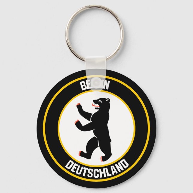 Berlin Round Emblem Key Ring (Front)