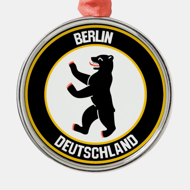 Berlin Round Emblem Metal Ornament (Front)