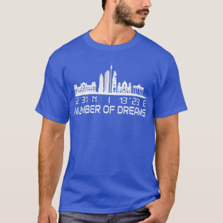 Berlin Skyline GPS Coordinates City Dream City T-Shirt