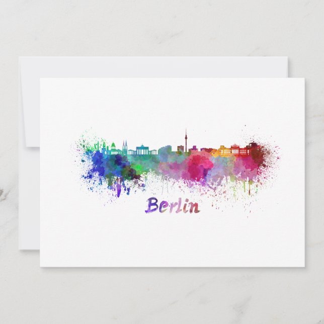Berlin skyline in watercolor (Front)