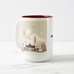 Berlin Skyline Tasse – Heimatliebe Pur Two-Tone Coffee Mug
