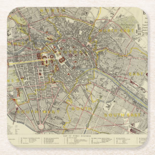 Berlin Square Paper Coaster