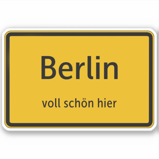 Berlin Sticker Sticker Autosticker (Front)