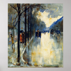 Berlin Street in Late Fall Poster