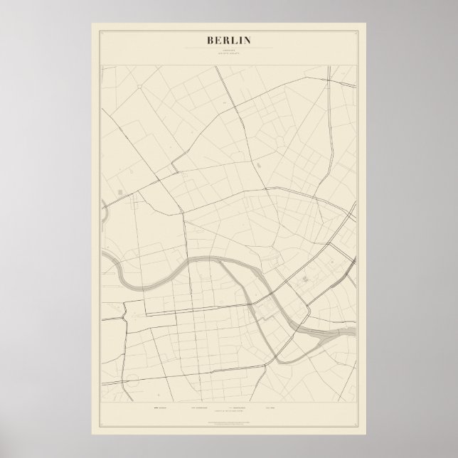 Berlin Street Map Poster (Front)