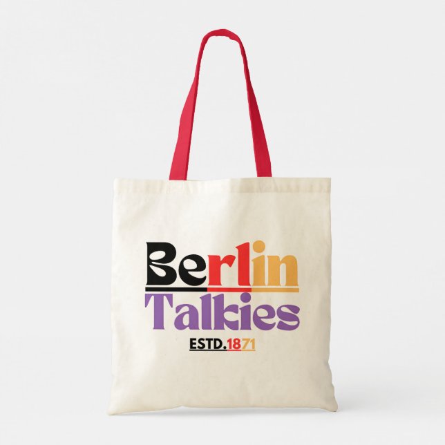 Berlin Talkies ESTD. 1871 Tote Bag (Back)