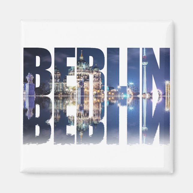 Berlin text souvenir magnet (Front)