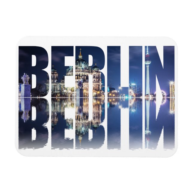 Berlin text souvenir magnet (Horizontal)