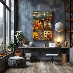 Berlin: The Grey City - Whimsical Art Poster