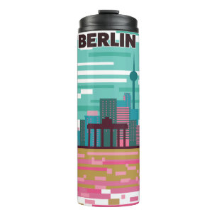 Berlin Travel poster Thermal Tumbler