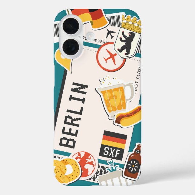 Berlin Travel Sticker Collage Case-Mate iPhone Case (Back)