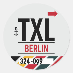 Berlin - Travel Tag Round Sticker