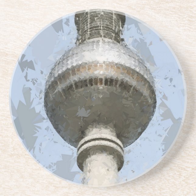 Berlin TV Tower Abstract Germany Travel Art Coaster (Front)