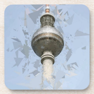 Berlin TV Tower Abstract Germany Travel Art Coaster