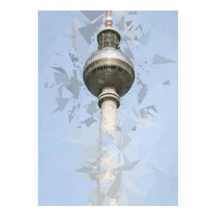 Berlin TV Tower Abstract Germany Travel Art Photo Print