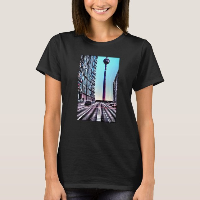Berlin TV Tower Berlin City Street Sight Landmark  T-Shirt (Front)