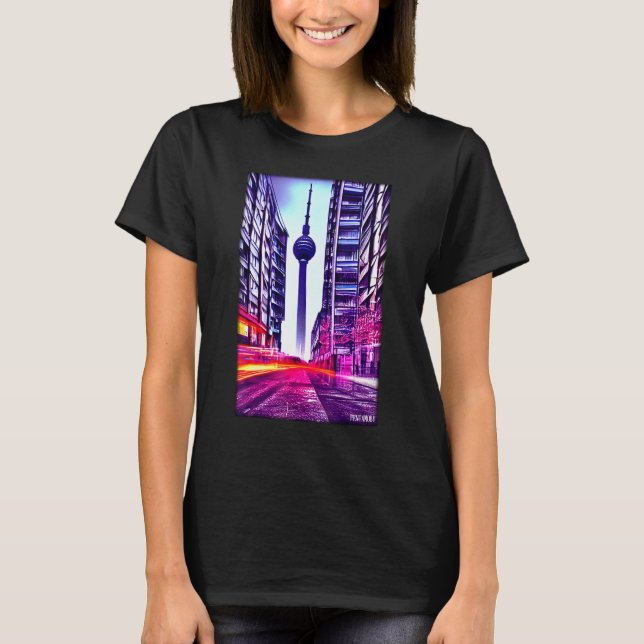 Berlin TV Tower Berlin City Street Sight Landmark T-Shirt (Front)