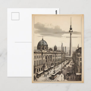 Berlin vintage poster postcard