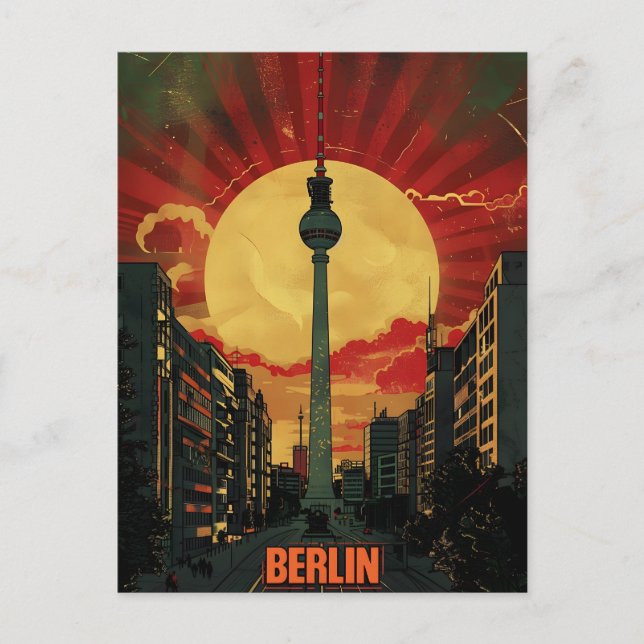 Berlin Vintage Propaganda Art Postcard (Front)