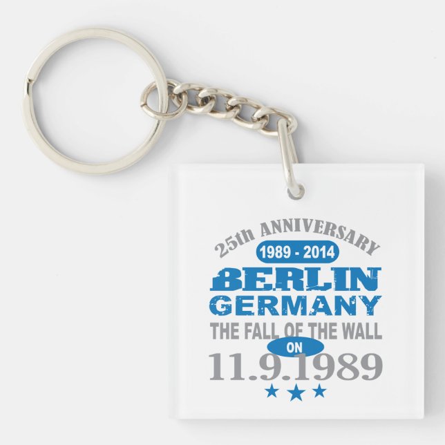 Berlin Wall Germany 25 Year Anniversary Key Ring (Front)