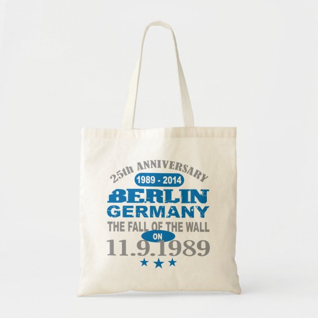 Berlin Wall Germany 25 Year Anniversary Tote Bag (Front)
