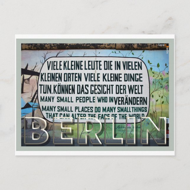 Berlin Wall Street Art Collection - 1 of 7 Postcard (Front)