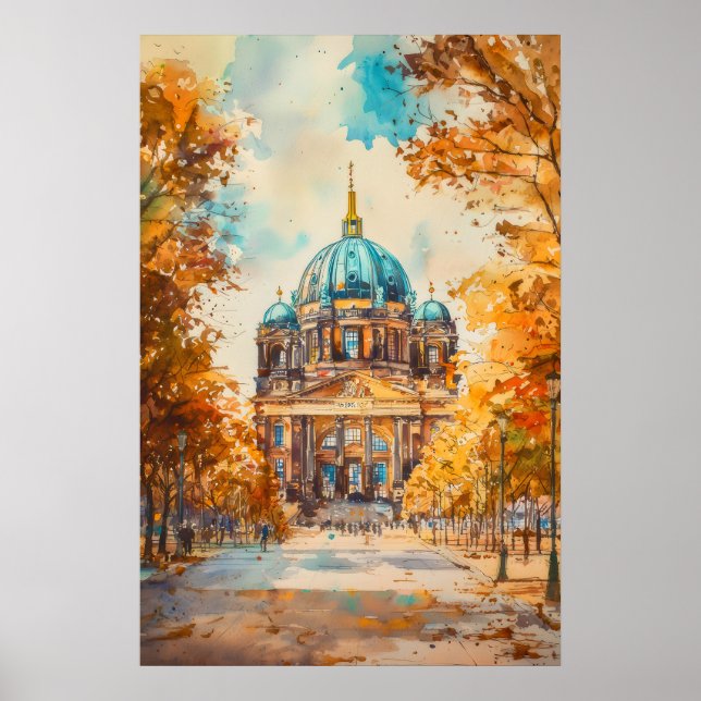 Berlin Watercolor 2 Poster (Front)