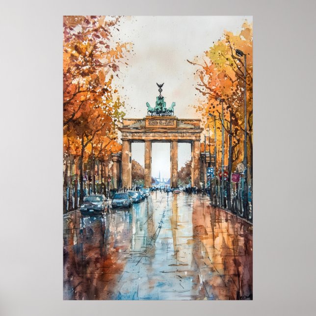 Berlin Watercolor 3 Poster (Front)