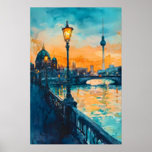 Berlin Watercolor 4 Poster