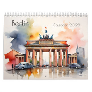 Berlin watercolor art calendar