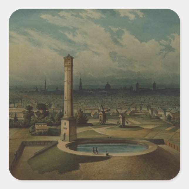 Berlin waterworks, c.1860 square sticker (Front)