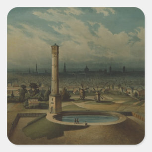 Berlin waterworks, c.1860 square sticker