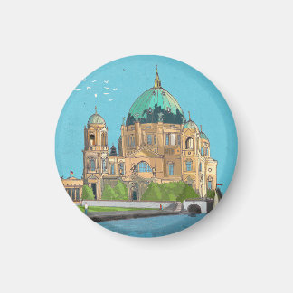 Berliner Dom Germany Whimsical Illustration Magnet