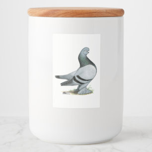 Berliner Tumbler Pigeon Blue Bar Food Label