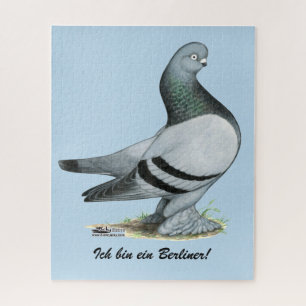 Berliner Tumbler Pigeon Blue Bar Jigsaw Puzzle