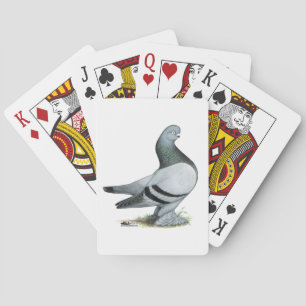 Berliner Tumbler Pigeon Blue Bar Playing Cards