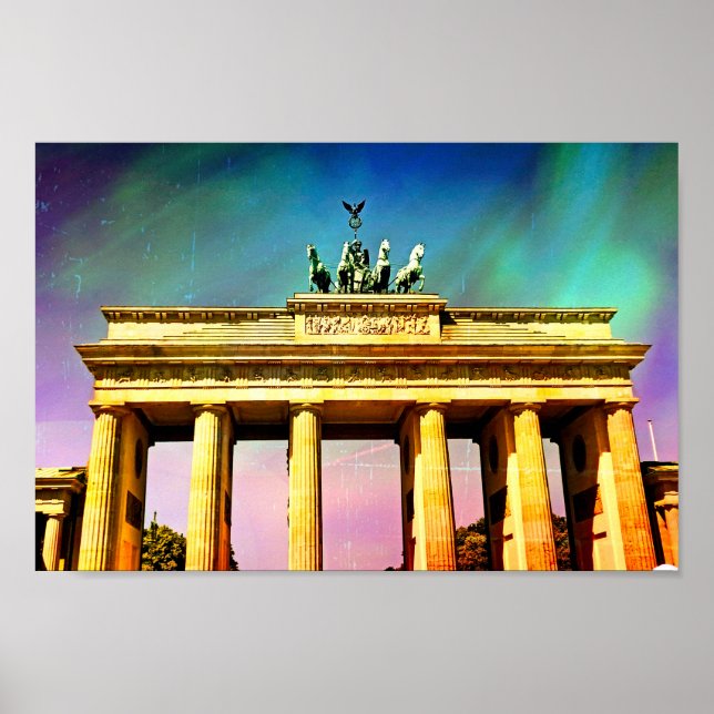 Berlin's Brandenberg Gate Painting Version Poster (Front)