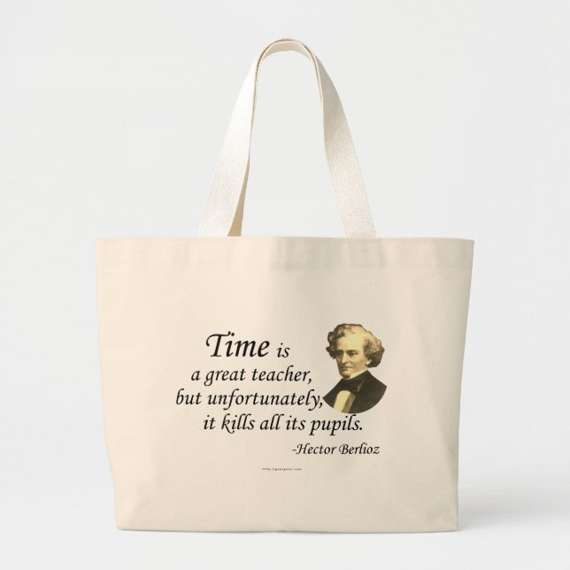 Berlioz on Time Large Tote Bag (Front)
