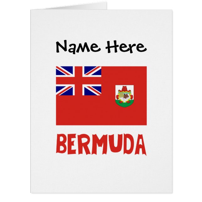 Bermuda and Bermudian Flag Personalised Greeting  (Front)