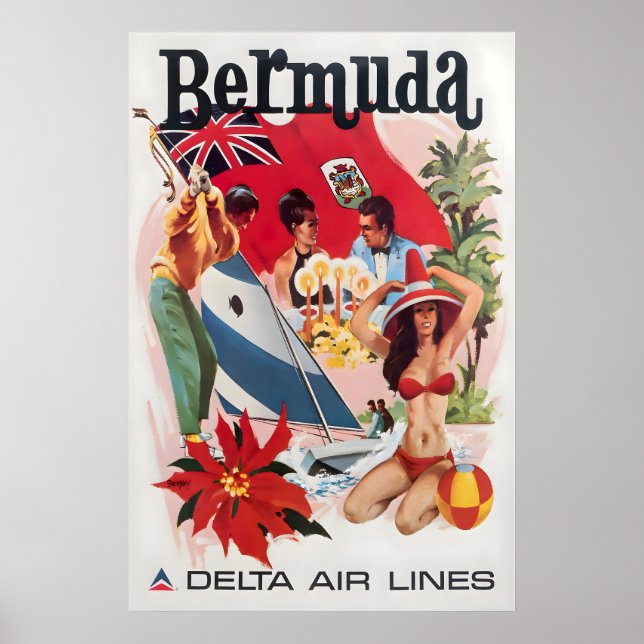 Bermuda Art Daniel Sweeney Print Delta Travel (Front)