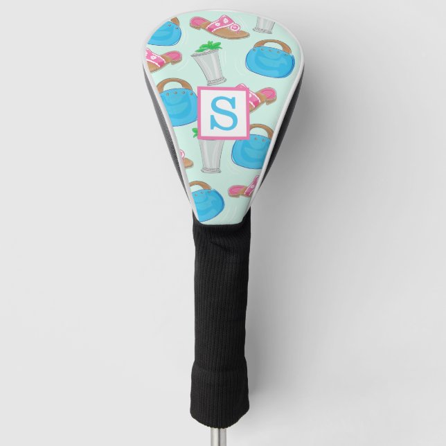 Bermuda Bag Sandals Mint Julep Preppy Monogram Golf Head Cover (Front)