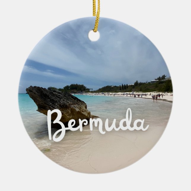 Bermuda Beach Ceramic Ornament (Front)