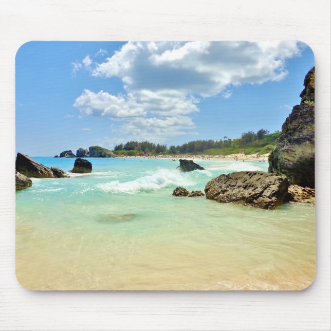 Bermuda beach, coastal photo art, seascape, mouse pad (Front)