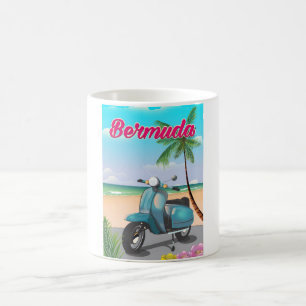 Bermuda Beach Scooter travel poster Coffee Mug
